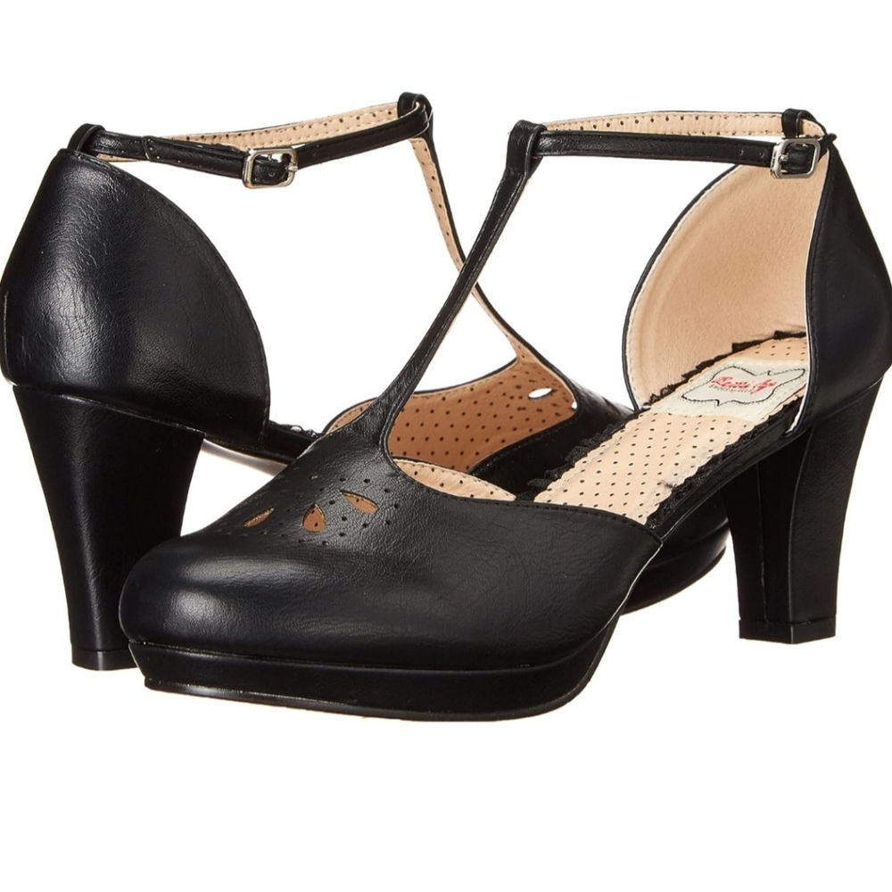 Bettie Page Shoes By Ellie Women's Mercy Black Pump Heels